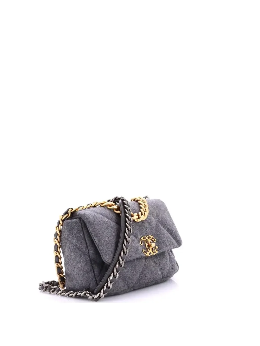Chanel 19 Flap Bag Quilted Wool Medium #339416C48B